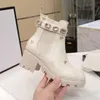 2021 Stivali scarpe da donna designer di lusso tacchi stivale invernale donna martin scarpe stivaletti tacco in pelle da donna cavaliere sicurezza sul lavoro moto pioggia Fa