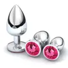 Mały rozmiar Plug Anal Okrągły Ze Stali Nierdzewnej Kryształ Crystal Buttplug Butt Plugs Stimulator Anals Sex Zabawki Prostaty Masaż Dildo