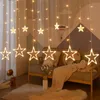 Струны светильника светодиодные рождественские звездные светильники для вечеринки дома домашние товары окна аксессуары на открытом воздухе гирлянда подвесная фея