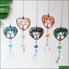 Hangers kunsten, ambachten geschenken thuis tuin 5 kleuren opknoping kristal suncatcher stenen hanger liefde windgong kralen prism maker druppels hangen fo