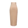 13 färger mode kvinnor sexig rosa gul bandage kjol elastisk elegant penna kjolar 78cm 210629