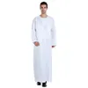 Vêtements ethniques Abaya homme musulman mode arabe hommes vêtements 2022 couleur unie décontracté col montant imprimer Robe modeste Robe islamique M228S