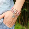 6mm Natuurlijke Rhodochrosite Kralen Strand Dames Lotus OM Boeddha Bedelarmband 108 Mala Ketting Yoga Sieraden