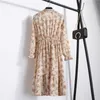 Casual Dresses Spring Summer 2021 Women Fashion Dress Floral Long Sleeve Printing Party Vintage Boho Maxi Korean Style