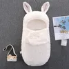 0-6months Cute Cartoon Rabbit Baby Sleeping Bags Newborn Infant Soft Warm Blanket Wraps High Quality
