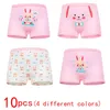 10 Pieces/lot Design Children's Girls Panties Cotton Soft Pretty Cartoon Unicorn Child Underwear for Girls Kids Boxer Breathable 211122