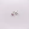 Varmdesigner smycken autentisk 925 sterling silvermagnolia blomma blek cerise emalj rosa cz stud örhänge pandora örhängen lyx kvinnor valentin dag födelsedaggåva