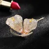 Luxury Butterfly Brooches Pins European and American Fashion Wedding Corsage Jewelry Cubic Zirconia Brand Bouttoniere Accessory