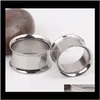 Plugs & Tunnels Body Jewelry Double Flare Tunnel Plug Gauges Ear Expander Pierce Wholesale Stainless Steel Qt2My