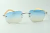 Direct sales designer sunglasses 3524024, white buffalo horn temples glasses, size: 18-140 mm