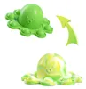2021 Toy Original Funny Rainbow Overturned Octopus Expression Flip Doll Silicone Pendant Toys 6 Color5815086