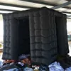 Hurtownia czarnego namiot ślubnego nadmuchiwane zdjęcie fotograficzne tło cabina kiosk 2 drzwi