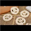 Brushes, Sponges Scrubbers Bathroom Accessories Bath Home & Garden Drop Delivery 2021 Natural Slices Handmade Diy Loofah Tools Cleaner Sponge