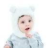 겨울 아기 ​​따뜻한 모자 두꺼운 방풍 귀 보호 모자 아이 소녀 소년 작은 곰 귀 봉제 귀여운 유아 모자