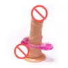 Cockrings vibratorios Estimulador del clítoris Fuerte Penis Vibrador Vibrador Eyacualtion Juguetes sexuales para hombres Pareja1924206