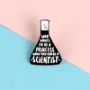 Scientist Chemical Container Broche Black Measuring Cup Baker que quer ser um PINS PRINCESS para pesquisadores científicos Workers1028558