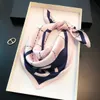 high qualtiy 50x50cm brand designer scarf 100% silk headband for bag Twill small Square scarves no box