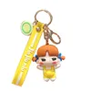 Söt 3d Fujiya Keychain Strap Kawaii Cartoon Silikonväska Ryggsäck Hänge för män Kvinnor Lady Girl Nyckelkedja Presentbyxor G1019