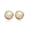 Earrings & Necklace MOONROCY Imitation Pearl Crystal And Ring Jewelry Set Rose Gold Color For Women Drop Party Wholesale