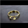 jade bangle Bracelets Jewelry Drop Delivery 2021 18K Gold Plated Bracelet Heart Bell Baby Kids Bangle 5Dot4 Good Lovely Ps2958 967Ob