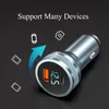 Dual Port USB-C QC3.0+PD 36W 4.8A Metal Alumium Alloy Digital Display Car Charger for iPhone 12 11 Pro Max Samsung Huawei