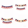 Banner Flags Swallowtail Banners Independence Day String Flags USA Letters Bunting 4th of July Party Decoration Party Supplies T2I52242