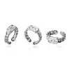 Jinao 2021 Alloy Cuban Chain Design Ring med Rektangulär Zircon Högkvalitativ personlighet Iced Out AAA + CZ Smycken