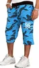 Sommar kamouflage män jogger shorts fitness sportkläder avslappnad strand lösa dragsko sweatpants springa träning gym kort byxor 210712