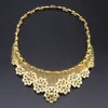 Dubai Elegant Bridal Gold Color Jewelry Sets Crystal Necklace Bracelet Earring Ring Nigerian Wedding Party For Women