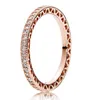 NIEUWE 100% 925 Sterling Zilveren Ring Fit Pandora Rose Gold Flowers Bow Love Heart Infiniti Ringen voor Europese vrouwen Bruiloft Originele Mode-sieraden