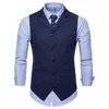 Gilet da uomo Autunno Inverno Gilet da uomo Casual Slim Fit Fashion Dots Stampato Business Leisure Abito senza maniche spesso Abito da uomo