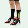 White Socks Mens Meias Skateboard Basketball Streetwear Harajuku Socks OFF Cotton Casual Crew Calcetines X0710