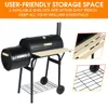 Stor bärbar BBQ Grill kolgrill Utomhus Rostfritt Stål BBQ Grill Camping Picnic Barbecue Spis lämplig för 5-10 personer 210724