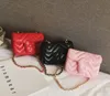 INS Baby Girls handbag PU Letter Children metal single shoulder bag Fashion Kids messenger purse Girl designer Mini bags