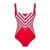 Streep badpak vrouwen vintage push up badmode vrouwelijke bodysuit sport zwemmen badpak monokini zomer strandkleding 210604