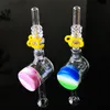 Nector CollectorキットHookahsガラスボンズクォーツネイルケッククリップシリコーン容器10mm 14mm男性ジョイントガラスパイプオイルDABリグストロー