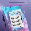 3S Szybkie noszenie rzęs Klej wolny od samoprzylepnego samoprzylepnego Naturalnie Soft False Eyelaski z Pęseami Zestaw 5 par / zestawów