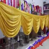 Décoration de fête mariage toile de fond rideau Swag glace soie tissu décor draperie conception pour Table jupes Banquet