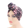 New Top Knotted Imprimir Turbante Chemo Cancer Cancer Headwrap Bandana Chapéu Índico Retro Moda Chapéu Festa Headwear Cachecol