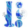 straight bong hookah Silicone water pipes Smoking Tobacco Bubbler Unbreakable Percolator oil rig Bongs olis burner