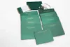 Original grüne hölzerne Boxen Geschenk kann angepasst werden Model Seriennummer Kleines Etikett Anti-Fälschungskarten-Watch-Box-Broschüre-Datei-Tasche