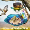 Słoneczny podajnik dla ptaków na zewnątrz wiszące dzikie ptaszki nasion Taca na zewnątrz Ogólnopolski Ogród Światło Metalowe Motyl Dekoracyjne LED Page