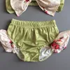 0-24M schöne Kleinkind Baby Mädchen Bikini Bademode Kleine Rüschen Windel Säugling Baby Strampler Polka Dots Badeanzug 210529