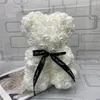 Rose Teddy Bear Valentines Day Gift 25cm Fleur Artificielle Cadeau de Noël pour Femmes Sea Ship