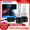 CANBUS H1 H3 H8 H11 9005 HB3 9006 HB4 LED Reflektor żarówki 80 W 20000LM Lights Car Mini Turbo LED H7 H4 Lampa samochodowa