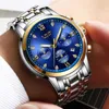 Reloj Hombre LIGE Mode Hommes Montres Top Marque De Luxe Business Montre-Bracelet Hommes Tout En Acier Étanche Quartz Or Horloge 210527