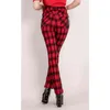 Gothic Plaid Pants Women High Waist Skinny Flare Spring Summer Punk Streetwear Woman Zipper Y2K Long Bottoms Trousers 211115