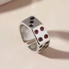 Sturdy Chic Creative Dice Game Ring Retro Abertura Anel Ajustável Presente Clássico G1125