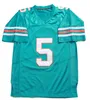 Ship from US Ray Finkle #5 Ace Ventura Football Jersey Pet Detective Movie Men's All Stitched Green Top Quality Jerseys