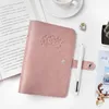 Agenda Diary Personal Organizer PU Leather Cover Loose-leaf Notebook Replaceable Paper Traveler Notepad Stationery Supplies 210611